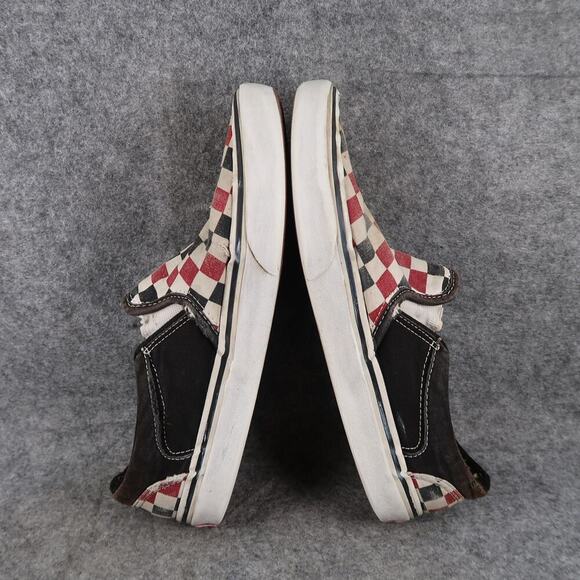 Vans Shoes Mens 8 Sneakers Slip On Checkerboard Red Black Skateboarding Canvas - Picture 9 of 12
